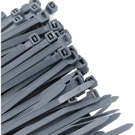 US CABLE TIES Cable Tie, 14 in., 50 lb, Grey Nylon, 100PK SD14GY100